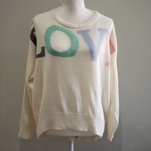 New York & Co Soho Boxy " LOVE" Sweater Size XS